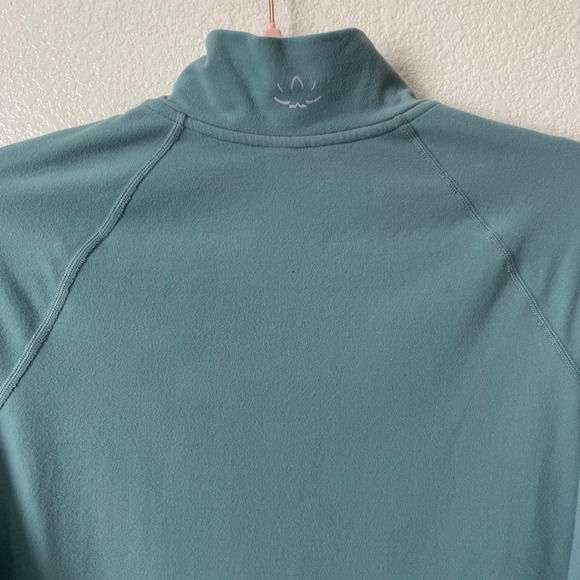 Beyond Yoga Jacket Small Jade Green Full Zip Mock Neck Supplex Athletic Stretch - Picture 9 of 13